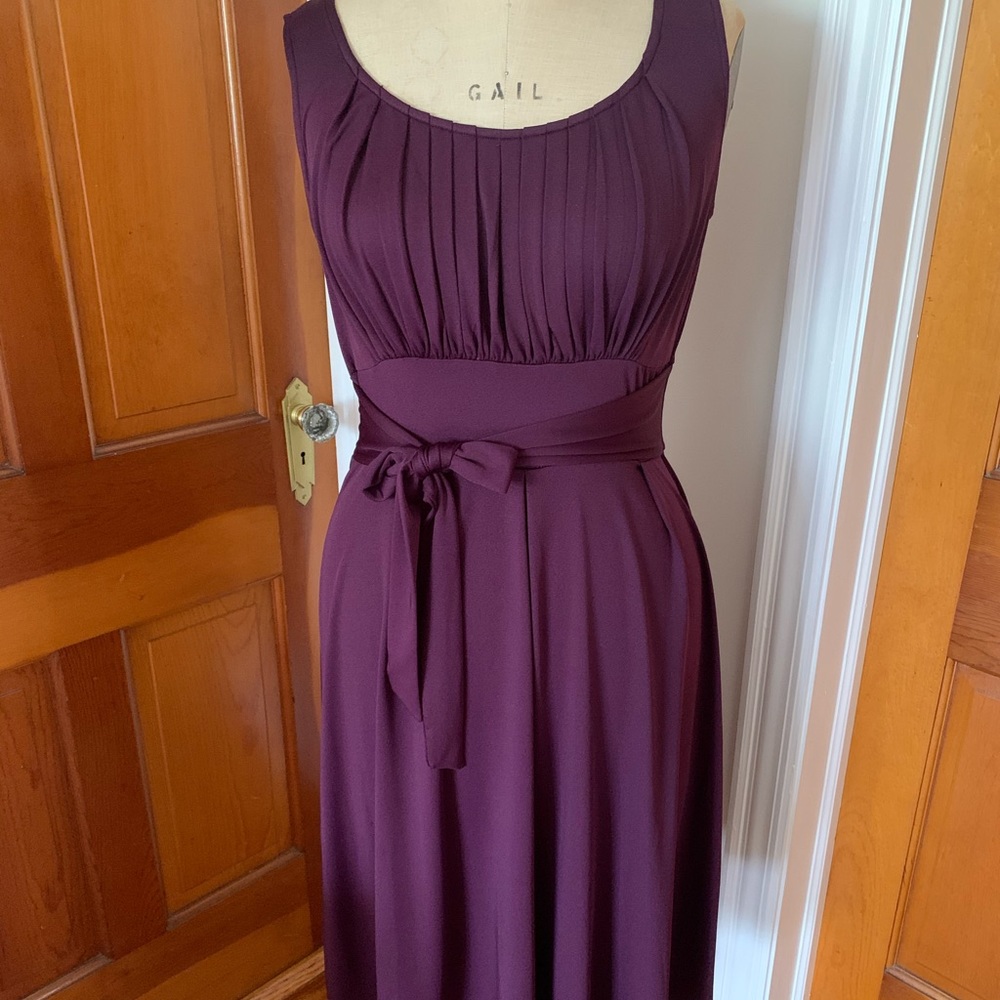 NWOT Purple Midi Dress with Sash